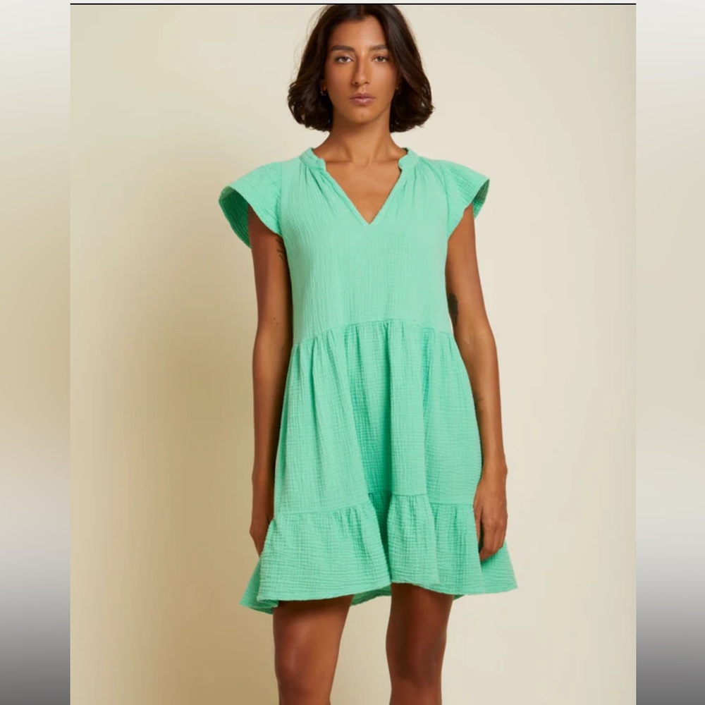 NATION LTD Padma ruffled dress Midori NWT XL